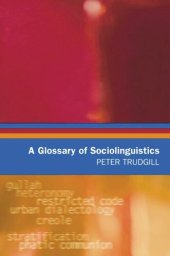 book A Glossary of Sociolinguistics