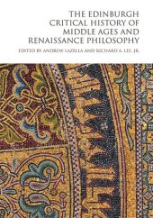 book The Edinburgh Critical History of Middle Ages and Renaissance Philosophy