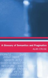 book A Glossary of Semantics and Pragmatics