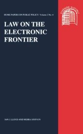 book Law on the Electronic Frontier: Hume Papers on Public Policy 2.4