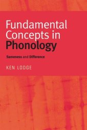 book Fundamental Concepts in Phonology: Sameness and Difference