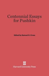 book Centennial Essays for Pushkin