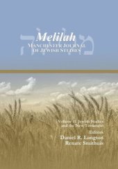 book Melilah: Manchester Journal of Jewish Studies (2014): Jewish Studies and the New Testament