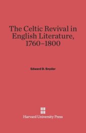 book The Celtic Revival in English Literature, 1760-1800