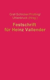 book Festschrift für Heinz Vallender