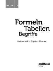 book Formeln, Tabellen, Begriffe