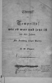 book Chronik von Tempelhof wie es war und jetzt ist seit 400 Jahren