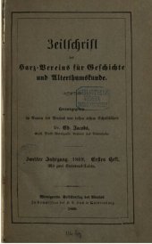 book Zeitschrift des Harz-Vereins für Geschichte und Alterthumskunde