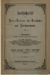 book Zeitschrift des Harz-Vereins für Geschichte und Alterthumskunde