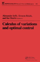 book Calculus of Variations and Optimal Control: Technion 1998