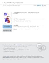 book Vital Signs: Core Metrics for Health and Health Care Progress