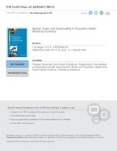 book Spread, Scale, and Sustainability in Population Health: Workshop Summary