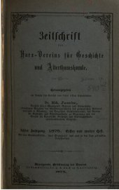 book Zeitschrift des Harz-Vereins für Geschichte und Alterthumskunde