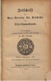 book Zeitschrift des Harz-Vereins für Geschichte und Alterthumskunde