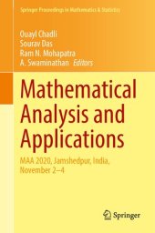 book Mathematical Analysis and Applications: MAA 2020, Jamshedpur, India, November 2–4 (Springer Proceedings in Mathematics & Statistics, 381)