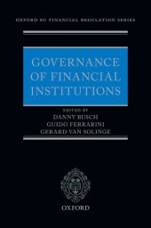 book Governance of Financial Institutions (Oxford EU Financial Regulation)