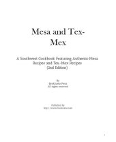 book Mesa and Tex-Mex: A Southwest Cookbook Featuring Authentic Mesa and Mexican Recipes