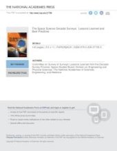 book The Space Science Decadal Surveys: Lessons Learned and Best Practices