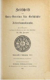 book Zeitschrift des Harz-Vereins für Geschichte und Alterthumskunde