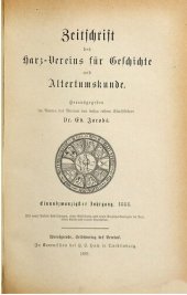 book Zeitschrift des Harz-Vereins für Geschichte und Alterthumskunde