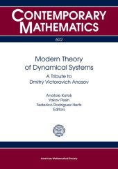 book Modern Theory of Dynamical Systems: A Tribute to Dmitry Victorovich Anosov (Contemporary Mathematics)