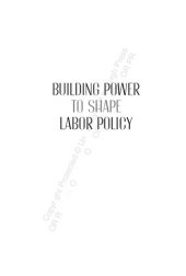 book Building Power to Shape Labor Policy: Unions, Employer Associations, and Reform in Neoliberal Chile