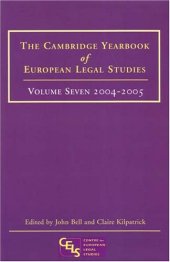 book Cambridge Yearbook of European Legal Studies. Volume 07, 2004-2005