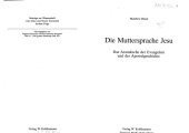 book Die Muttersprache Jesu. Das Aramaische der Evangelien und der Apostelgeschichte