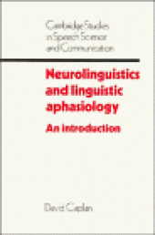 book Neurolinguistics and Linguistic Aphasiology: An Introduction