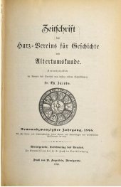 book Zeitschrift des Harz-Vereins für Geschichte und Alterthumskunde