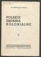 book Polskie żądania kolonialne