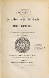 book Zeitschrift des Harz-Vereins für Geschichte und Alterthumskunde