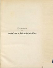 book Zeitschrift des Deutschen Vereins zur Förderung der Luftschifffahrt