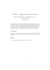 book Classical and Quantum Solitons