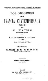 book Los Orígenes de la Francia Contemporánea: La Revolución — La Anarquía