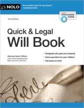 book Quick & Legal Will Book (Quick & Legal Will Books)