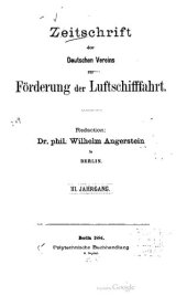 book Zeitschrift des Deutschen Vereins zur Förderung der Luftschifffahrt