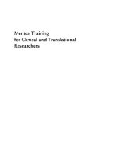 book Mentor Training for Clinical and Translational Researchers