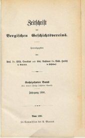 book Zeitschrift des Bergischen Geschichtsvereins