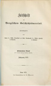 book Zeitschrift des Bergischen Geschichtsvereins