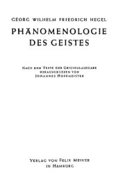 book Phänomenologie des Geistes