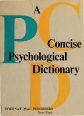 book A Concise Psychological Dictionary