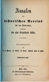 book Annalen des Historischen Vereins für den Niederrhein, insbesondere die alte Erzdiözese Köln