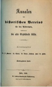 book Annalen des Historischen Vereins für den Niederrhein, insbesondere die alte Erzdiözese Köln