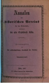 book Annalen des Historischen Vereins für den Niederrhein, insbesondere die alte Erzdiözese Köln