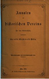 book Annalen des Historischen Vereins für den Niederrhein, insbesondere die alte Erzdiözese Köln