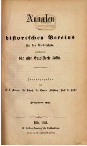 book Annalen des Historischen Vereins für den Niederrhein, insbesondere die alte Erzdiözese Köln