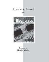 book Experiments Manual for Electronics: Principles & Applications