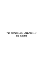 book The Doctrine and Literature of the Kabalah