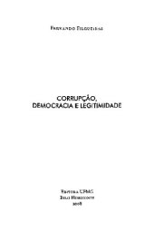 book Corrupção, democracia e legitimidade